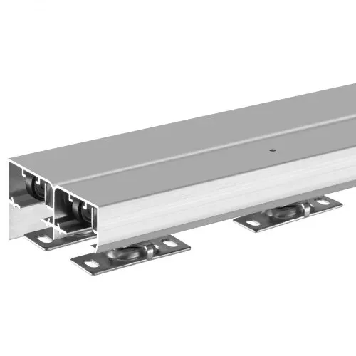 VEVOR Schiebetür-Beschlagschienensatz Schiebetürsystem 1828 mm, Doppelschienen Schiebetürsystem aus Aluminiumlegierung, passende Türbreite 927 mm x 2, Schiebetürbeschlag 68 kg belastbar – Bild 8
