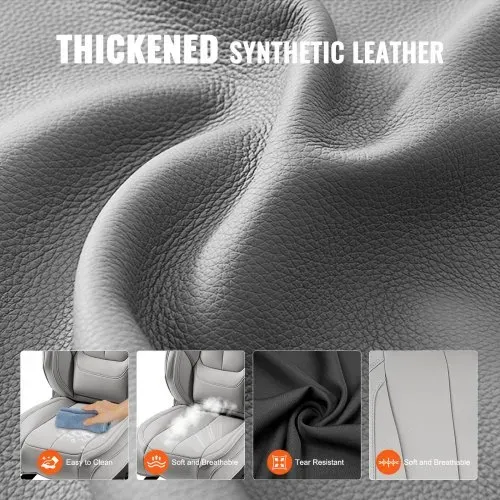 VEVOR-Sitzbezüge, universelle Autositzbezüge, Vorder- und Rücksitz, 13-teiliger Kunstleder-Sitzbezug, vollständig geschlossenes Design, abnehmbare Kopfstütze & Airbag-kompatibel, Autos, SUVs, Lkws – Bild 3