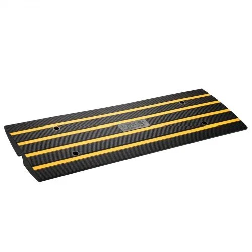 VEVOR Schwellenrampe Vollgummi Türschwellenrampe Max. Belastbarkeit 15Tonnen Bordsteinrampe mit 5,5x3,5cm Kanal Rollstuhlrampe 122x40,5x6,5cm Auffahrrampe Ideal für unebenen Boden Bordsteinkanten – Bild 9