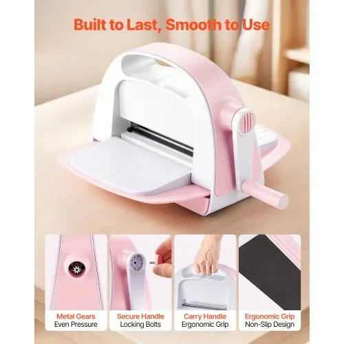 VEVOR Manuelle Stanz- & Prägemaschine, 152 mm Schnittbreite, Tragbare Stanzmaschine mit Stanzplatten, Ergonomischer Griff, für Kunsthandwerk, Scrapbooking, Kartenherstellung & Bastelarbeiten – Bild 3