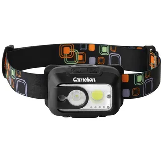LED-Kopflampe Camelion, wiederaufladbar, 9W, mit Sensor LED-Kopflampe Camelion, wiederaufladbar, 9W, mit Sensor