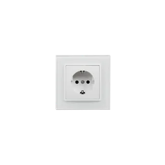 Schutzkontakt-Steckdose McPower “Flair“, 250V~/16A, UP, Einsteckschutz, weiß Schutzkontakt-Steckdose McPower “Flair“, 250V~/16A, UP, Einsteckschutz, weiß