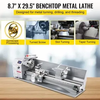 VEVOR Metalldrehmaschinen Mini Drehbank 220x750mm Drehmaschine Metall 750 W Mini Drechselbank für Metallbearbeitung Drehbank Metall präzise einfach zu bedienen VEVOR Metalldrehmaschinen Mini Drehbank 220x750mm Drehmaschine Metall 750 W Mini Drechselbank für Metallbearbeitung Drehbank Metall präzise einfach zu bedienen