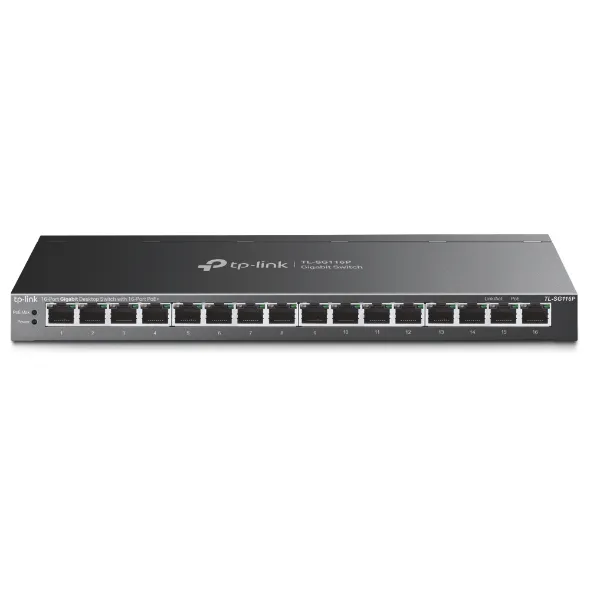 TP-Link TL-SG116P Netzwerk-Switch Unmanaged Gigabit Ethernet (10/100/1000) Power over Ethernet (PoE) Schwarz TP-Link TL-SG116P Netzwerk-Switch Unmanaged Gigabit Ethernet (10/100/1000) Power over Ethernet (PoE) Schwarz