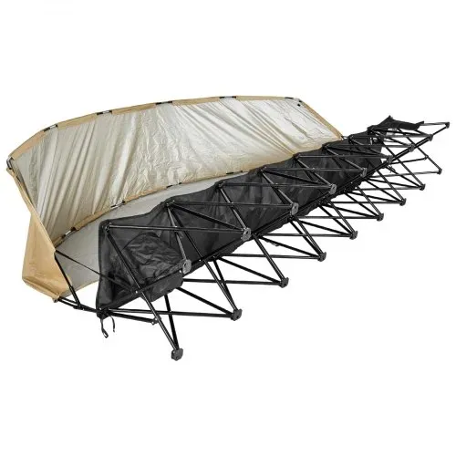 VEVOR tragbare Mannschaftsbank Sitzbank Campingbank (6 Personen) mit Seitentaschen & Tragetasche & Sonnenschutzdach, Klappbank mit Rückenlehne, Seitenbank für Fußball Baseball Outdoor Schwarz – Bild 10