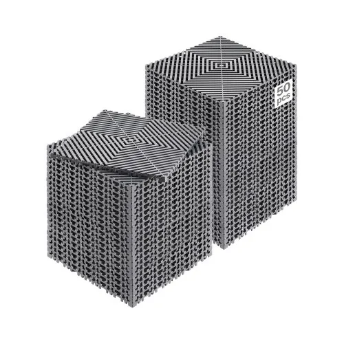VEVOR ineinandergreifende Drainagematte Duschmatte 31 x 31 cm modulares ineinandergreifende Bodenmatten, 50 Stk. Spleiß-Drainagematten, rutschfeste Drainage-Bodenfliesen, für Garage Garten Grau VEVOR ineinandergreifende Drainagematte Duschmatte 31 x 31 cm modulares ineinandergreifende Bodenmatten, 50 Stk. Spleiß-Drainagematten, rutschfeste Drainage-Bodenfliesen, für Garage Garten Grau