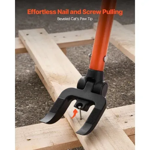 VEVOR Plattenheber, 907 kg Tragkraft, 1270 mm Gesamtlänge, mit Handschuhen & Nagelzieher, schwere Paletten-Buster für Aufhebeln von Bodenbelägen, Rahmen, Dächern, Verkleidungen & Gipskartonplatten – Bild 5