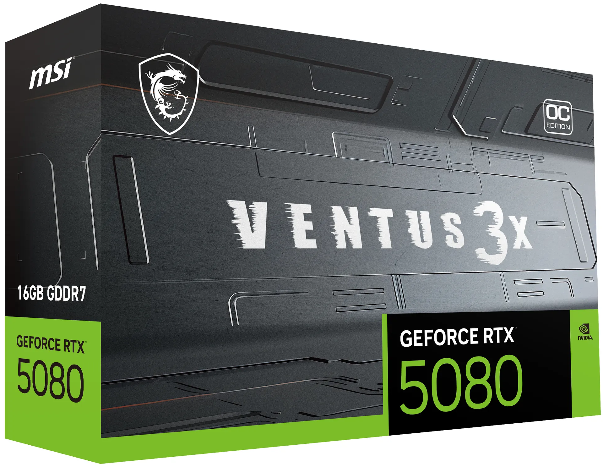 MSI VENTUS GeForce RTX5080 16G 3X OC NVIDIA GeForce RTX 5080 16 GB GDDR7 – Bild 2
