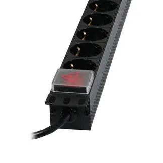 ALLNET 19″zbh. Steckdosenleiste, 9xDosen(CEE7)->Stecker(CEE7), Schalter, Schwarz, Synergy 21 ALLNET 19″zbh. Steckdosenleiste, 9xDosen(CEE7)->Stecker(CEE7), Schalter, Schwarz, Synergy 21