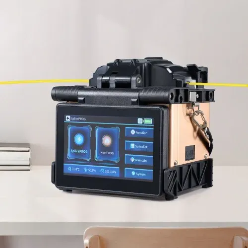 VEVOR Glasfaser-Spleißgerät, 4 Motoren, Ausrichtungs-Spleißgerät, 6 s Spleißen & 13 s Aufheizen, Fiber Fusion Splicer mit 5-Zoll-Touchscreen, 3-in-1-Faserhalter, 7800 mAh Akku für SM MM DS NZDS – Bild 7
