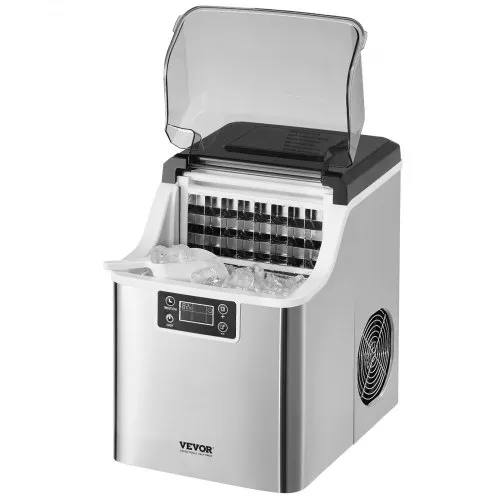 VEVOR Eiswürfelbereiter Eisbereiter Eiswürfelmaschine 24 Würfel in 15 Minuten, 20,4 kg / 24 h, tragbarer Eiswürfelbereiter mit Schaufel & Korb, Eismaschine mit 3 Größen für Küche Bar Party VEVOR Eiswürfelbereiter Eisbereiter Eiswürfelmaschine 24 Würfel in 15 Minuten, 20,4 kg / 24 h, tragbarer Eiswürfelbereiter mit Schaufel & Korb, Eismaschine mit 3 Größen für Küche Bar Party