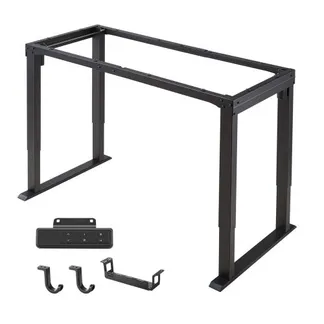 VEVOR Höhenverstellbarer Schreibtisch Gestell, Elektrisches Tischgestell bis 125kg, 4 Tischbeine 2 Stufig mit 2 Motoren Speicherfunktion Höhenanzeige Kollisionschutz, Tischständer für Büro, Schwarz VEVOR Höhenverstellbarer Schreibtisch Gestell, Elektrisches Tischgestell bis 125kg, 4 Tischbeine 2 Stufig mit 2 Motoren Speicherfunktion Höhenanzeige Kollisionschutz, Tischständer für Büro, Schwarz