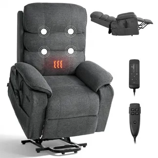 VEVOR Fernsehsessel Elektrisch, Relaxsessel mit Aufstehhilfe, Wärme- & Massagefunktion, Seniorensessel Stufenlose Verstellung, Massagesessel mit Chenille-Bezug & Fernbedienung, Dunkelgrau VEVOR Fernsehsessel Elektrisch, Relaxsessel mit Aufstehhilfe, Wärme- & Massagefunktion, Seniorensessel Stufenlose Verstellung, Massagesessel mit Chenille-Bezug & Fernbedienung, Dunkelgrau