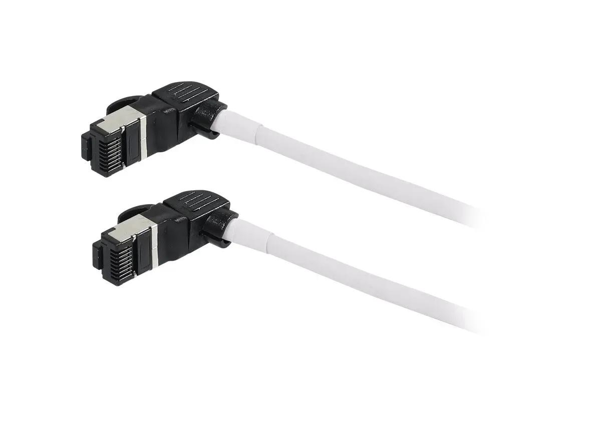 Patchkabel RJ45, CAT6A 500Mhz, 1.5m, weiss, S/FTP, slimline rund d=4,5mm, TPE/LSZH(Superflex), AWG28, mit CAT7 Rohk., drehbarer Stecker, Synergy21 – Bild 2
