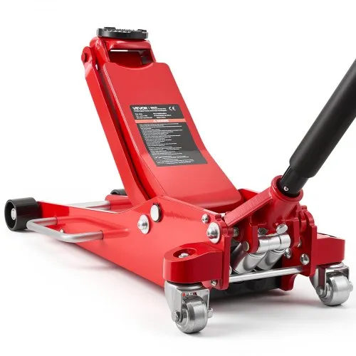 VEVOR Hydraulischer Rangierwagenheber 3 t Tragkraft, Flacher Wagenheber aus Aluminium mit Doppelkolben-Schnellhubpumpe, Autoheber für Sportwagen SUVs Pickups, 85-515 mm Hubbereich, Rot VEVOR Hydraulischer Rangierwagenheber 3 t Tragkraft, Flacher Wagenheber aus Aluminium mit Doppelkolben-Schnellhubpumpe, Autoheber für Sportwagen SUVs Pickups, 85-515 mm Hubbereich, Rot