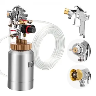 VEVOR Druckbehälter für Sprühfarbe, 2 L Drucktank mit 2 Spritzpistolen (φ1,8 mm + φ3 mm) & 2 Schläuchen (3 m) für Heimgebrauch Heimwerkerarbeiten Kunstkreationen, Farbbehälter Farbspritzgerät VEVOR Druckbehälter für Sprühfarbe, 2 L Drucktank mit 2 Spritzpistolen (φ1,8 mm + φ3 mm) & 2 Schläuchen (3 m) für Heimgebrauch Heimwerkerarbeiten Kunstkreationen, Farbbehälter Farbspritzgerät