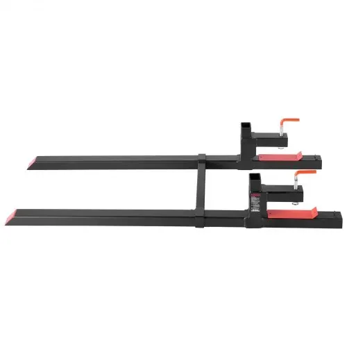 VEVOR Palettengabeln, 907 kg Gabelträger zum Anklemmen, 1490 mm Gesamtlänge, Gabelzinken mit verstellbarer Stabilisatorstange für Traktoranbaugeräte, Ladeschaufel und Kompaktlader, Schwarz – Bild 10