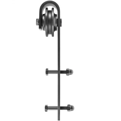 VEVOR Schiebetürbeschlag 366cm Länge Schiebetürsystem aus Kohlenstoffstahl Schiebetüren Komplettset 150kg Tragfähigkeit Laufschienen Set max. 183cm Türbreite Geeignet für Küche Scheunen Ställe – Bild 8