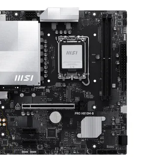 MSI PRO H810M-B Motherboard Intel H810 LGA 1851 (Socket V1) micro ATX MSI PRO H810M-B Motherboard Intel H810 LGA 1851 (Socket V1) micro ATX