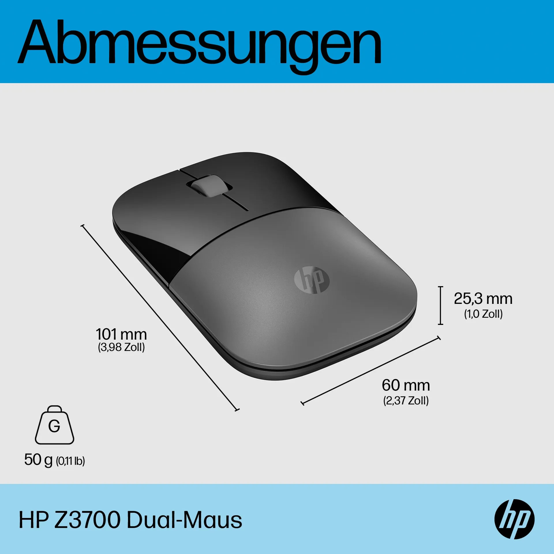 HP Z3700 Dual-Maus (silbergrau) – Bild 6