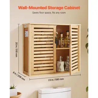 VEVOR Badezimmer Wandschrank Medizinschrank mit 2 Türen & höhenverstellbaren Regalen, Aufbewahrungsschrank über der Toilette zur Wandmontage, Hängeschrank für Küche Toilette Waschküche VEVOR Badezimmer Wandschrank Medizinschrank mit 2 Türen & höhenverstellbaren Regalen, Aufbewahrungsschrank über der Toilette zur Wandmontage, Hängeschrank für Küche Toilette Waschküche