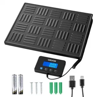 VEVOR Digitale Paketwaage, 20/100 g, doppelte Genauigkeit, 300 kg Plattformwaage mit Hold-/Tara-Funktion & LCD-Display, für Pakete, Porto, Gepäck, Batterie & Ladekabel im Lieferumfang enthalten VEVOR Digitale Paketwaage, 20/100 g, doppelte Genauigkeit, 300 kg Plattformwaage mit Hold-/Tara-Funktion & LCD-Display, für Pakete, Porto, Gepäck, Batterie & Ladekabel im Lieferumfang enthalten