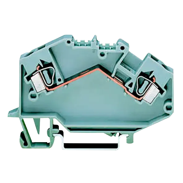 2-Leiter-Durchgangsklemme, 4mm², für TS 35 x 15 und 35×7,5, grau 2-Leiter-Durchgangsklemme, 4mm², für TS 35 x 15 und 35×7,5, grau