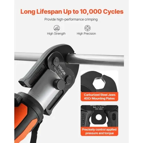 VEVOR V22 Pressbacke, 22 mm Presszange für V-Typ Edelstahlrohre, Crimpbacken aus Stahl, kompatibel mit Standard-Presswerkzeugen, ideal für Heizungs-, Lüftungs- und Klimasysteme, Gasleitungen – Bild 3