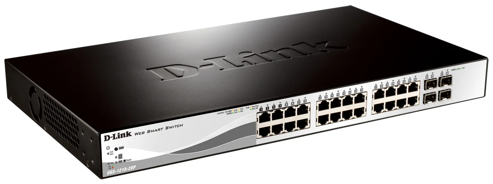 D-Link DGS-1210-28P Managed L2 Gigabit Ethernet (10/100/1000) Power over Ethernet (PoE) 1U – Bild 2