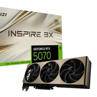MSI GeForce RTX 5070 12G INSPIRE 3X OC NVIDIA 12 GB GDDR7 MSI GeForce RTX 5070 12G INSPIRE 3X OC NVIDIA 12 GB GDDR7