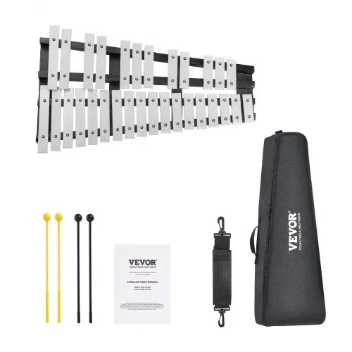 VEVOR Glockenspiel-Xylophon-Set mit 30 Tönen, Schlaginstrument mit Schlägeln, Trommelstöcken und Tragetasche, professionelles Glockenspiel-Xylophon-Schlaginstrumentenset für Schüler und Erwachsene – Bild 8