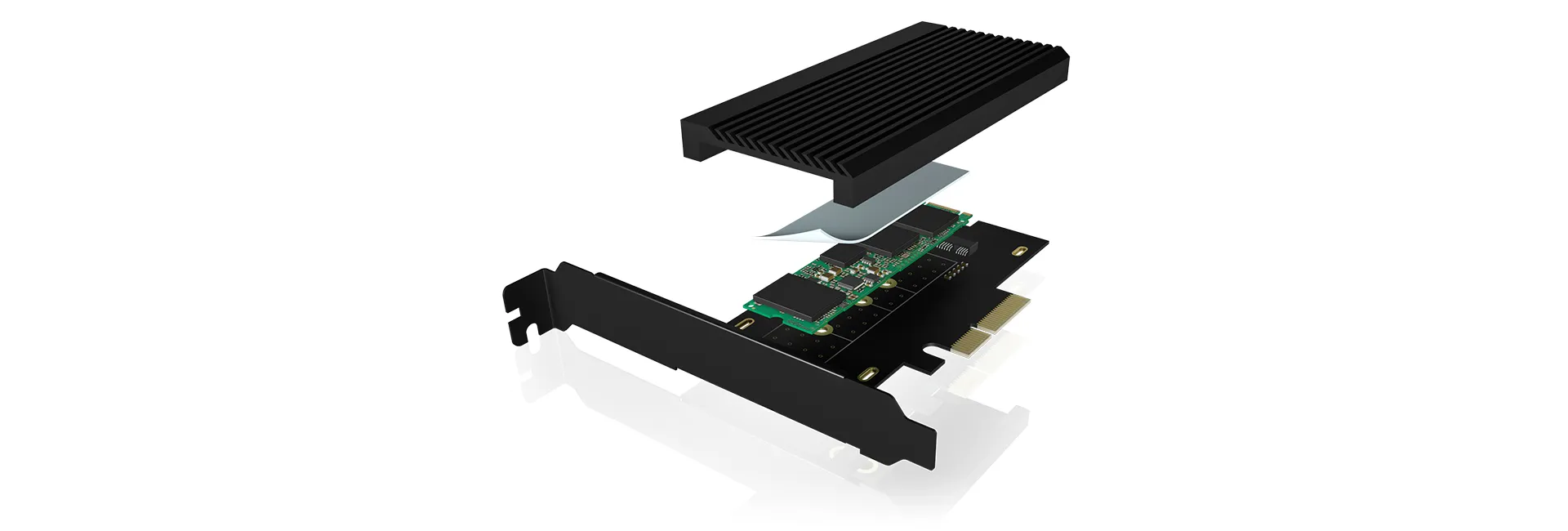 ICY BOX IB-PCI208-HS, PCIe Erweiterungskarte mit Kühlkörper, M.2 NVMe SSD zu PCIe 4.0 x4 – Bild 7