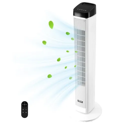 VEVOR Turmventilator, 6,7 m/s Geschwindigkeit, Verdunstungsluftkühler, 70° oszillierende Ventilatoren mit 3 Gang, 4 Modi, 12-Stunden-Timer, Fernbedienung, für Schlafzimmer, Büro, Zuhause VEVOR Turmventilator, 6,7 m/s Geschwindigkeit, Verdunstungsluftkühler, 70° oszillierende Ventilatoren mit 3 Gang, 4 Modi, 12-Stunden-Timer, Fernbedienung, für Schlafzimmer, Büro, Zuhause