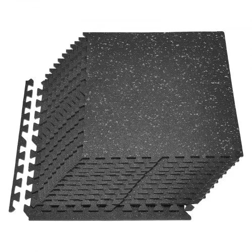 VEVOR 24 x Puzzlematte Bodenschutzmatte 61 x 61 x 1 cm, Hochdichte EVA-Schaumstoffmatte, Ineinandergreifende Fitnessmatte Gymnastikmatte Sportmatte, Trainingsmatte (Schwarz) mit Grauen Punkten VEVOR 24 x Puzzlematte Bodenschutzmatte 61 x 61 x 1 cm, Hochdichte EVA-Schaumstoffmatte, Ineinandergreifende Fitnessmatte Gymnastikmatte Sportmatte, Trainingsmatte (Schwarz) mit Grauen Punkten
