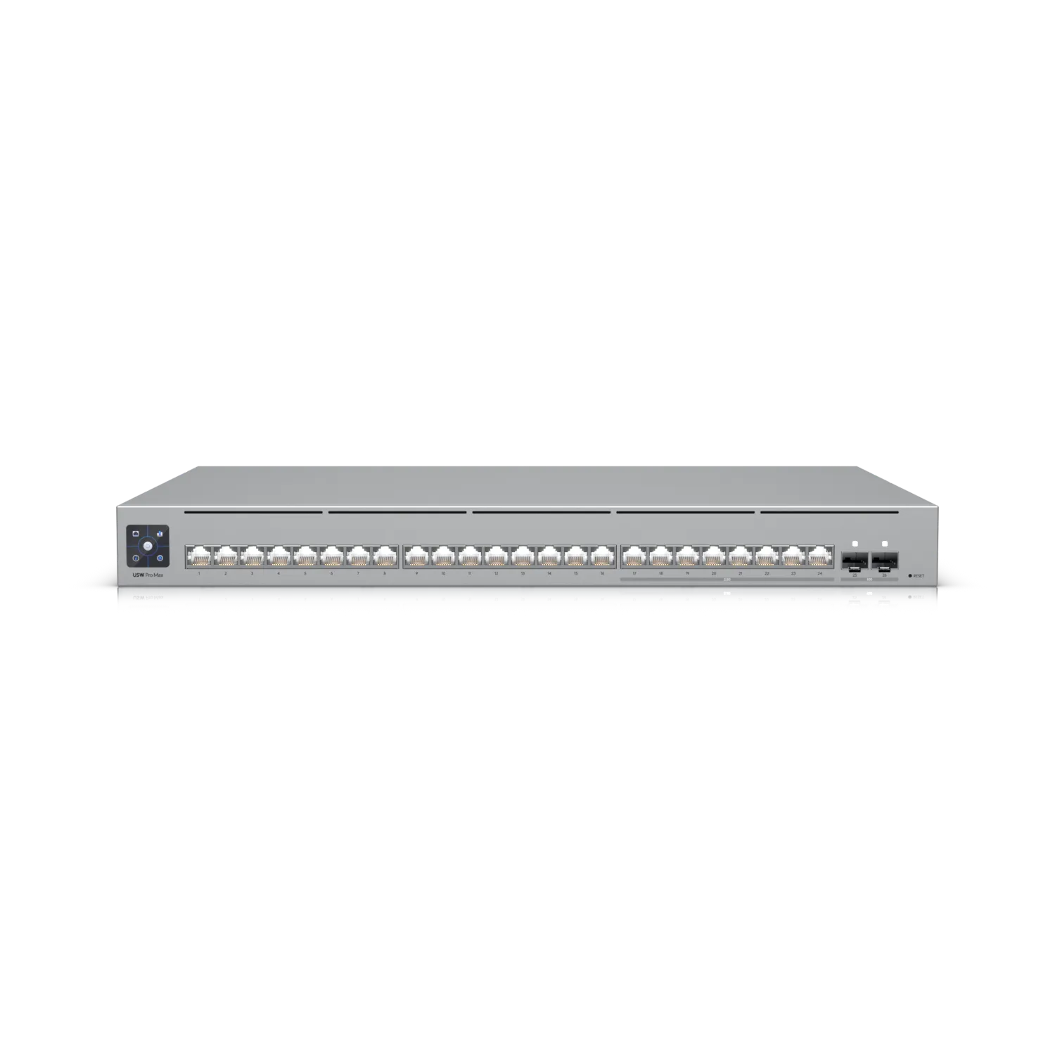 Ubiquiti Switch full managed Layer3 26 Port • 8x 2,5 GbE • 16x GbE • 2x SFP+ • 19″ • UniFi • USW-Pro-Max-24 Ubiquiti Switch full managed Layer3 26 Port • 8x 2,5 GbE • 16x GbE • 2x SFP+ • 19″ • UniFi • USW-Pro-Max-24