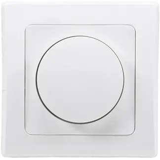 DELPHI Dimmer für LED Lampen 250V~/ 3-60W, inkl. Rahmen, UP, weiß DELPHI Dimmer für LED Lampen 250V~/ 3-60W, inkl. Rahmen, UP, weiß