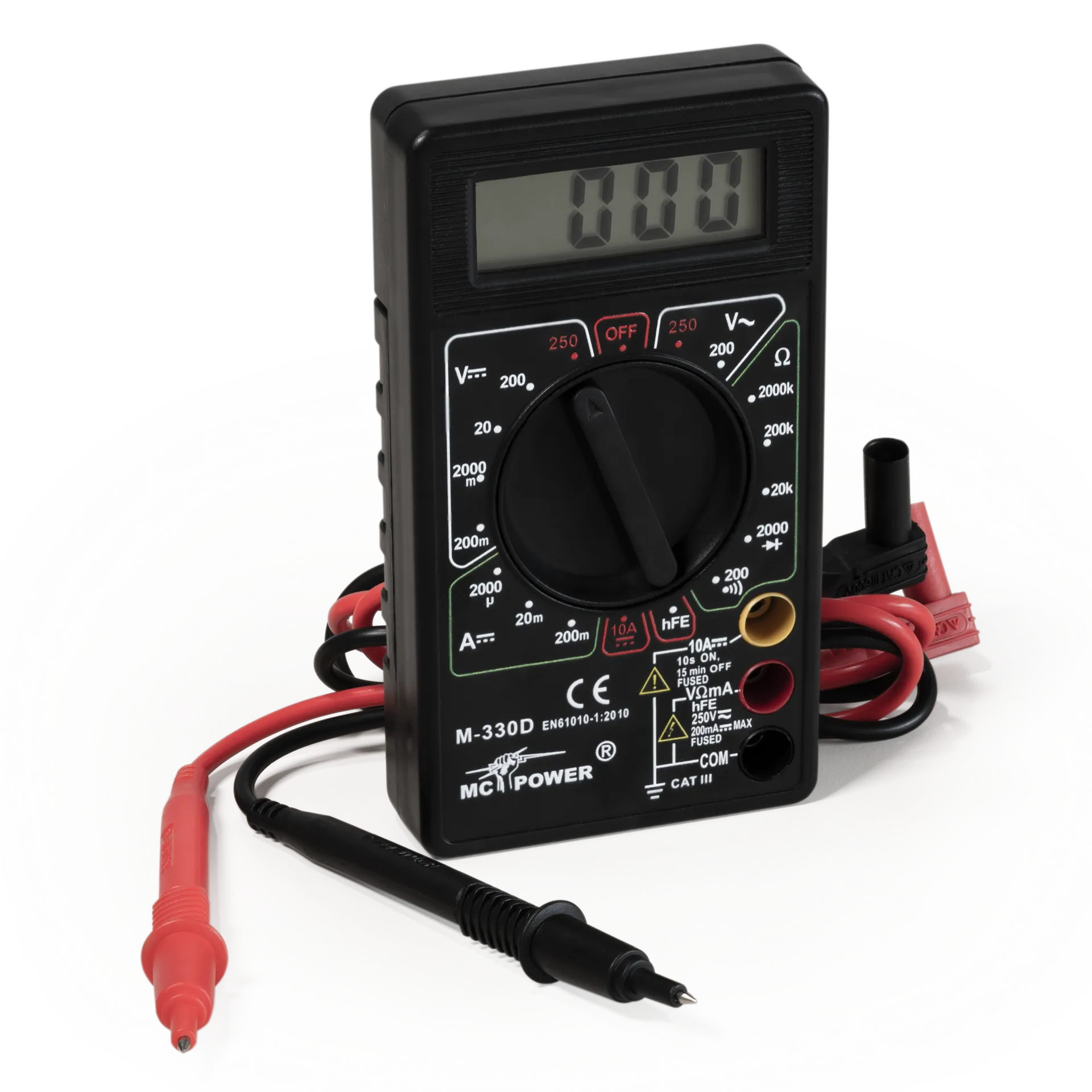 Digitalmultimeter McPower “M-330D“ schwarz, 3½-stellig, akustischer Durchgangsprüfer Digitalmultimeter McPower “M-330D“ schwarz, 3½-stellig, akustischer Durchgangsprüfer