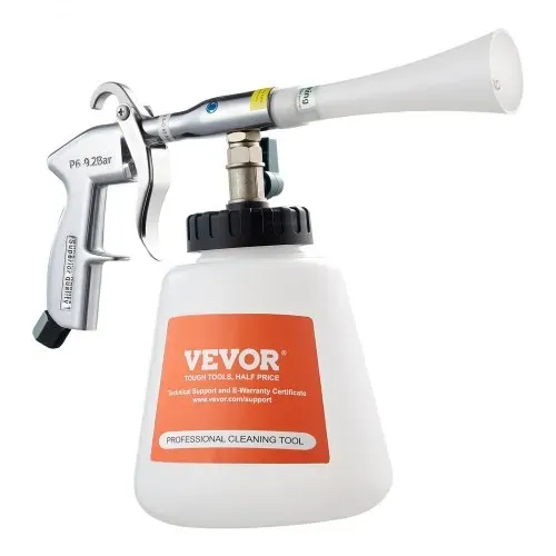 VEVOR Auto-Reinigungspistole, 6–9,2 Bar Waschpistole mit 2 Düsen & 1-Liter-Flüssigkeitsflasche, Vortex-Reinigungspistole, Druckluft Ausblaspistole, kompatibel mit 1/4 NPT-Luftkompressor – Bild 10