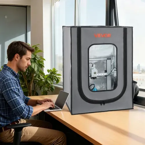 VEVOR 3D-Druckergehäuse Druckerzelt (55 x 65 x 75 cm), staubdichte & wasserfeste Schutzhülle mit konstanter Temperatur & LED-Beleuchtung, kompatibel mit Photon Mono/Mars 3, FDM/LCD-Drucker – Bild 7