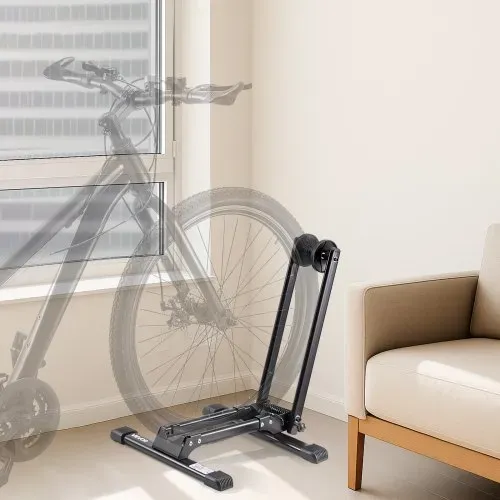 VEVOR Fahrradständer, kompatibel mit Mountainbikes & 508–685.8 mm Fahrrädern, Freistehender Fahrradhalter Ständer, vertikaler & horizontaler Ständer für kleine Räume, Eingangsbereich, Garage – Bild 7