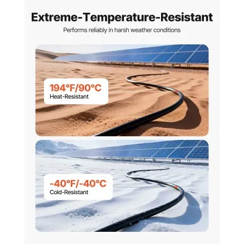VEVOR Solarkabelverlängerung, 15,2 m Schwarz & 15,2 m Rot, 10 AWG Solarverlängerungskabel, Verzinntes Kupferkabel für Netzunabhängige Photovoltaikanlagen an Haus, Fahrzeugen, RV, Booten, IP67 – Bild 5