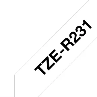 Brother TZE-R231 Etiketten erstellendes Band Schwarz auf weiss Brother TZE-R231 Etiketten erstellendes Band Schwarz auf weiss
