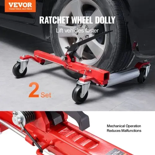 VEVOR Radwagen Autowagen Wagenheber 2 Stk. 680 kg belastbar (per Wagen) mit 360° drehbaren Rädern, Schwerlast Fahrzeugpositionierungs Ratschenwagenheber, für Autos SUVs Wohnwagen Pickups VEVOR Radwagen Autowagen Wagenheber 2 Stk. 680 kg belastbar (per Wagen) mit 360° drehbaren Rädern, Schwerlast Fahrzeugpositionierungs Ratschenwagenheber, für Autos SUVs Wohnwagen Pickups