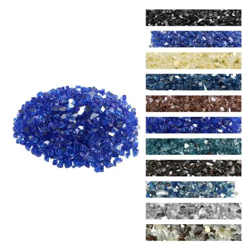 VEVOR Feuerglas, 9 kg hochtemperaturbeständige Glassteine, 12,7 mm reflektierende Feuerstellen-Glasperlen, Feuerstelle Glasfelsen, Kaminglas, Feuerkristall, Feuerperlen, für Kamin Kobaltblau VEVOR Feuerglas, 9 kg hochtemperaturbeständige Glassteine, 12,7 mm reflektierende Feuerstellen-Glasperlen, Feuerstelle Glasfelsen, Kaminglas, Feuerkristall, Feuerperlen, für Kamin Kobaltblau