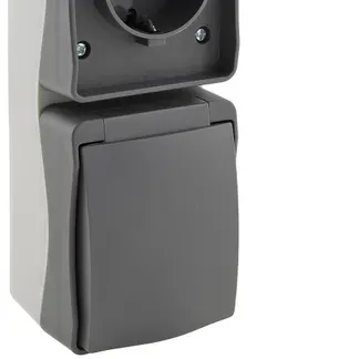 NUQUI Feuchtraum Doppel-Steckdose verti. IP54, Aufputz, 250V~/ 16A NUQUI Feuchtraum Doppel-Steckdose verti. IP54, Aufputz, 250V~/ 16A