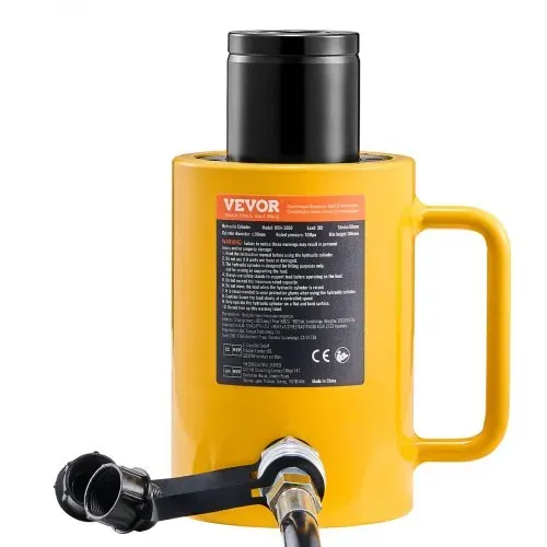 VEVOR Hydraulikzylinderheber Kapazität 30T Hydraulikzylinder 50 mm Hub einfachwirkender tragbar gelb, hydraulische Wagenheber Hohlkolbenheber Hydraulikflasche 10,8 kg für Riggers-Hersteller – Bild 10
