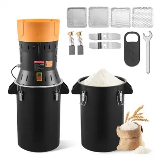 VEVOR Elektrische Getreidemühle 25 L, Gewürzmühle 600 W, Gewürzmühle mit verzinkten & scharfen Klingen, Pulverisiermaschine für Trockenes Getreide Gewürze Müsli Kaffee Mais 390x320x815 mm VEVOR Elektrische Getreidemühle 25 L, Gewürzmühle 600 W, Gewürzmühle mit verzinkten & scharfen Klingen, Pulverisiermaschine für Trockenes Getreide Gewürze Müsli Kaffee Mais 390x320x815 mm