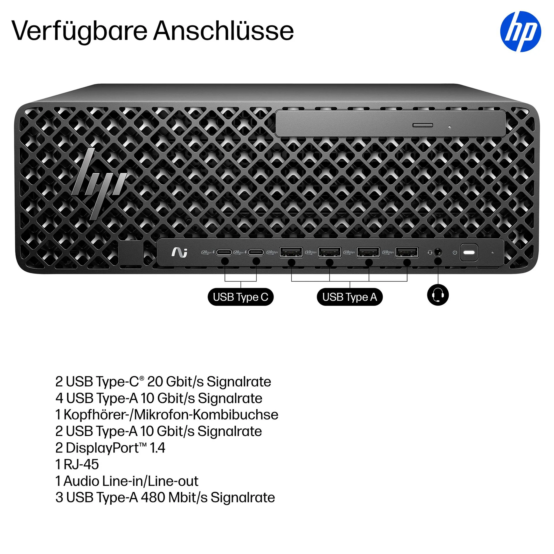 HP Z2 SFF G1i Workstation Desktop PC Intel Core Ultra 9 285K 64 GB DDR5-SDRAM 1 TB SSD NVIDIA RTX PRO 4000 Blackwell Windows 11 Pro Arbeitsstation AI Workstation, AI PC – Bild 4