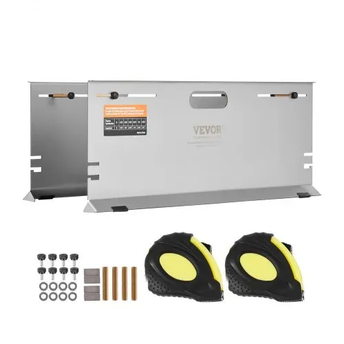 VEVOR Achsmessgerät, 2er-Pack Achsmessplatten, Edelstahl-Spurwinkelmessplatte, 4 Ausrichtstangen & Magnetische Schlitze, inkl. Messbänder & Umrechnungstabelle – Bild 8