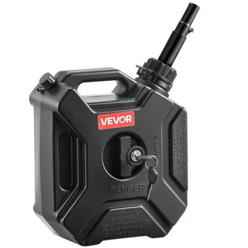 VEVOR Kraftstoffkanister 5 L, Benzinkanister mit Ausguss & verschließbarer Halterung, max. Durchflussrate 15 L/min, Flüssigkeitsbehälter für die meisten Autos, Motorräder, ATVs & UTVs, schwarz – Bild 8